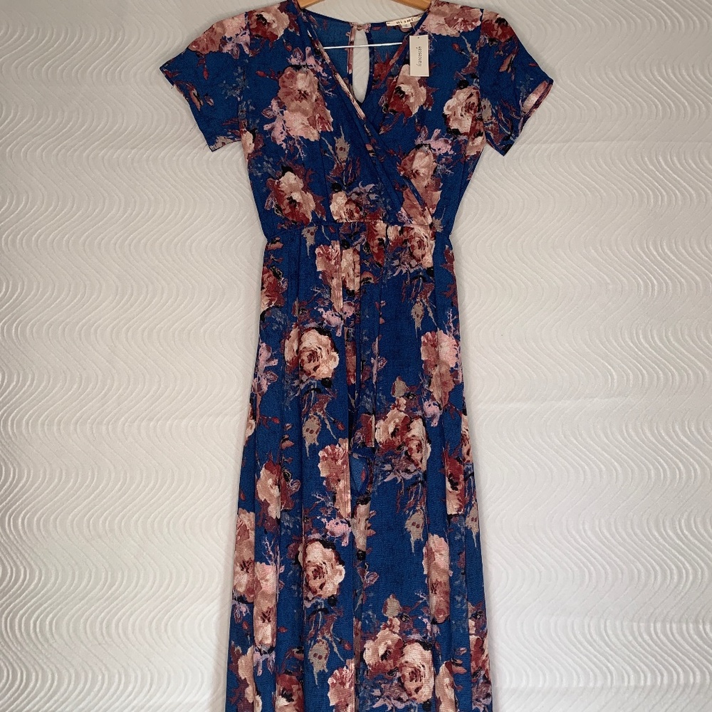 Francesca's mi ami Floral Maxi Romper Medium